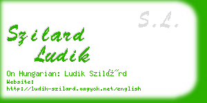 szilard ludik business card